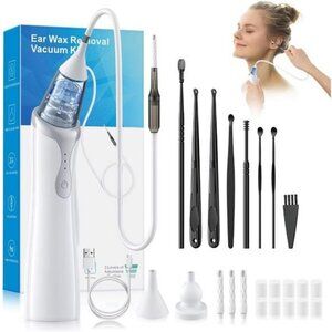 8 Pcs Ear Pick Ear Wax Removal Tool with Strong Suction Ear Vacuum